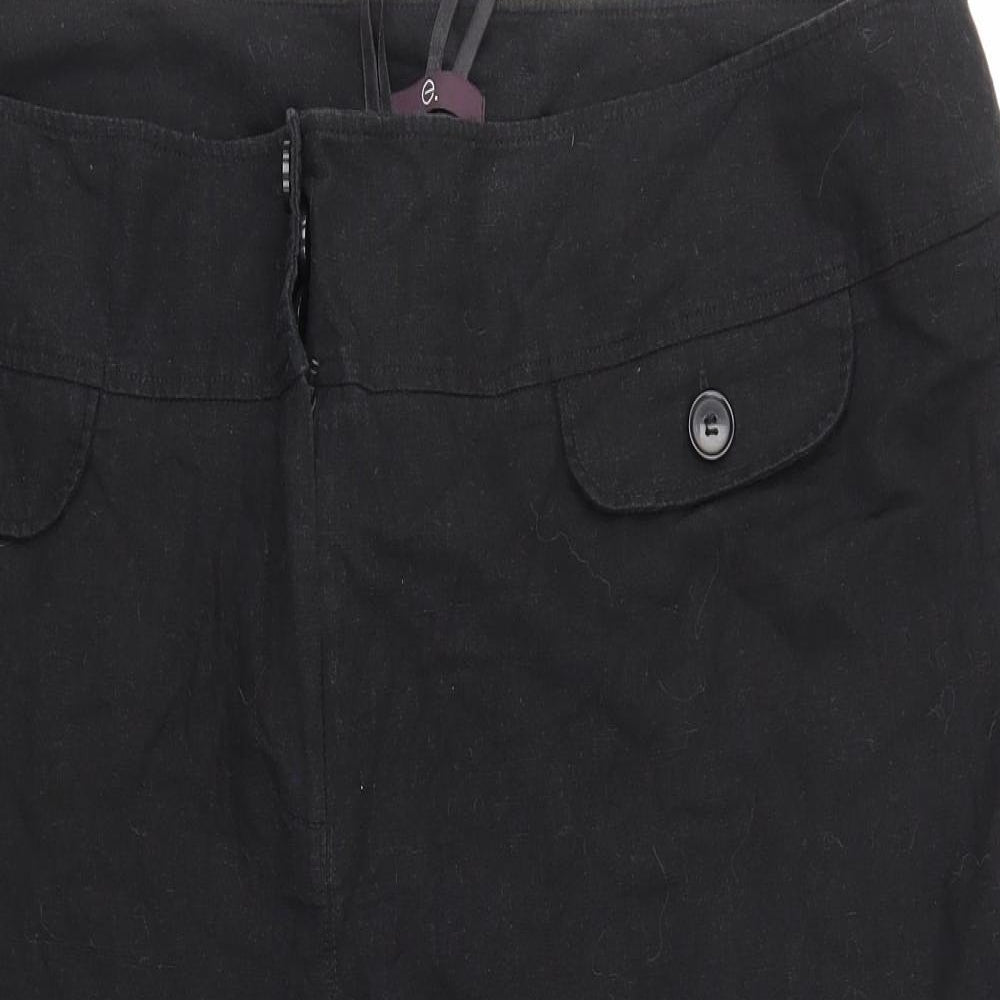 Evans Womens Black   Cargo Shorts Size 24
