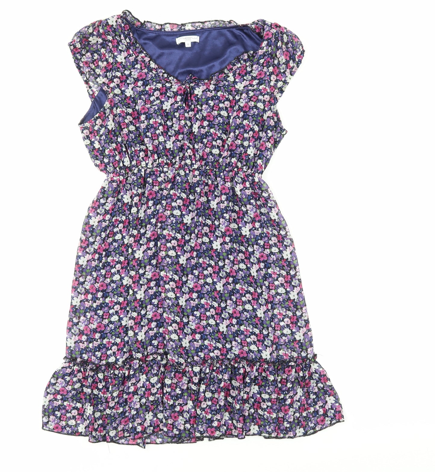 New Look Womens Multicoloured Floral  A-Line  Size 12