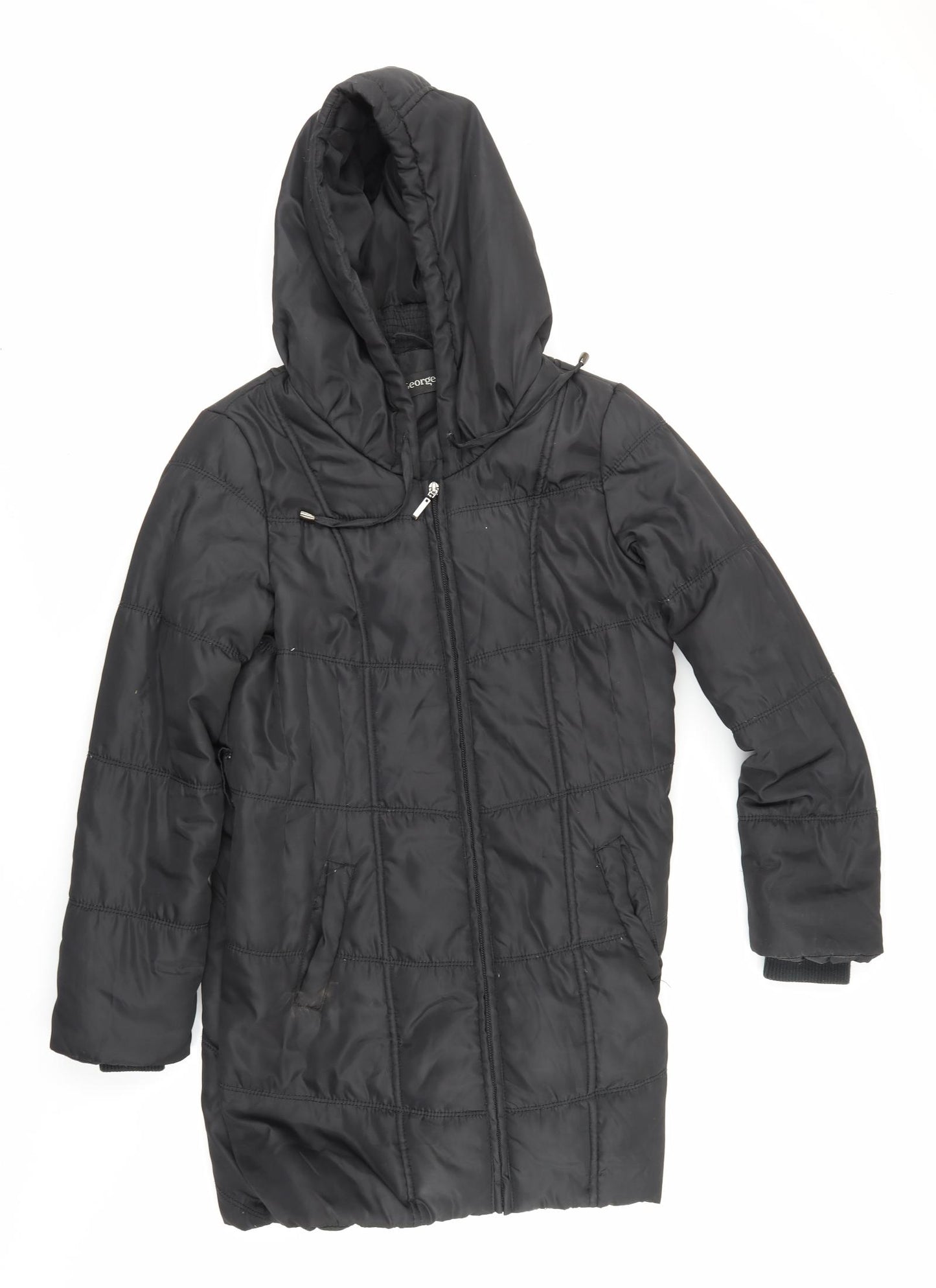 George Womens Black   Windbreaker Coat Size 12