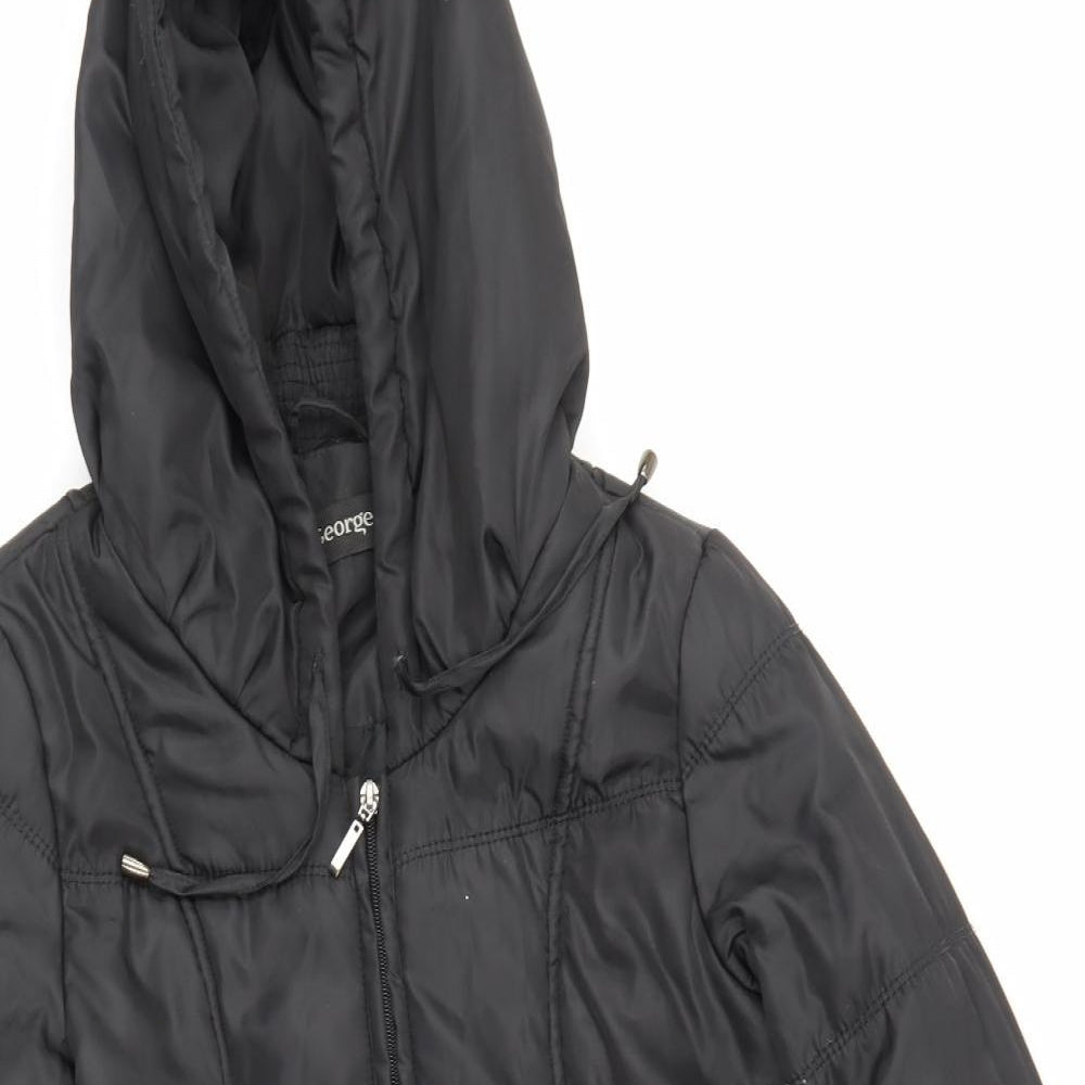 George Womens Black   Windbreaker Coat Size 12