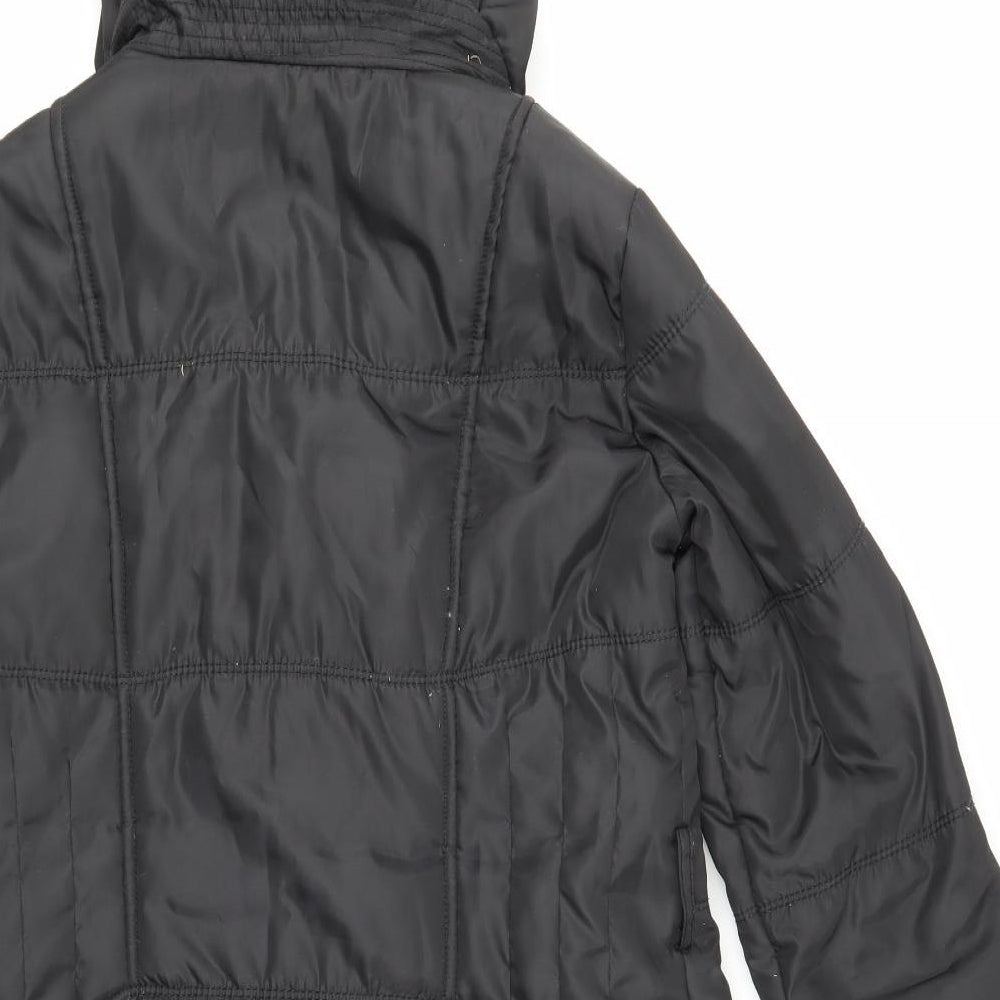 George Womens Black   Windbreaker Coat Size 12
