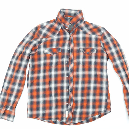 Logg Mens Multicoloured Check   Button-Up Size L