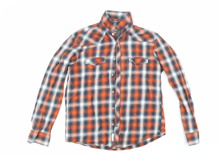 Logg Mens Multicoloured Check   Button-Up Size L