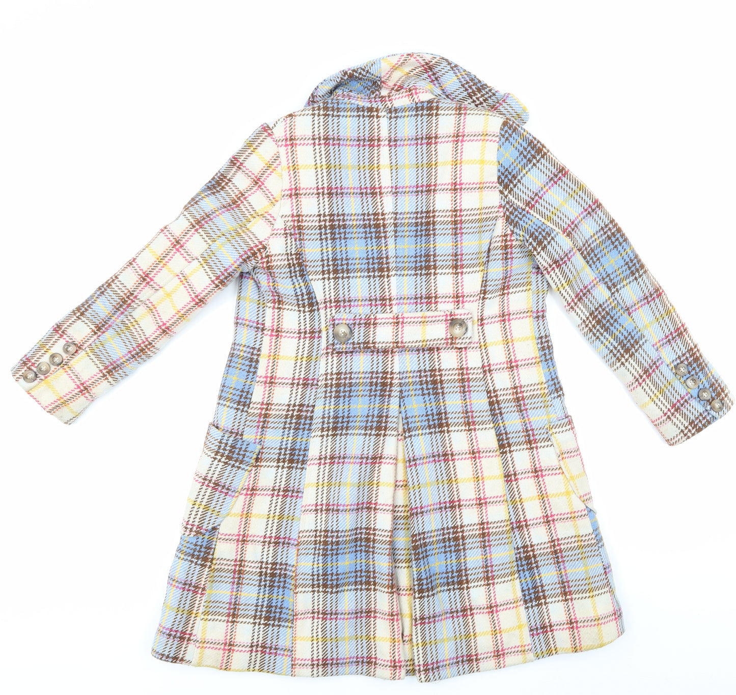 H&M  Girls Multicoloured Check  Jacket Coat Size 10-11 Years