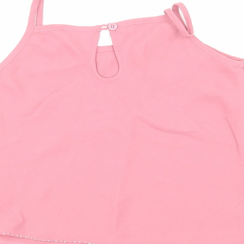 NEXT Girls Pink Floral  Basic Blouse Size 9 Years