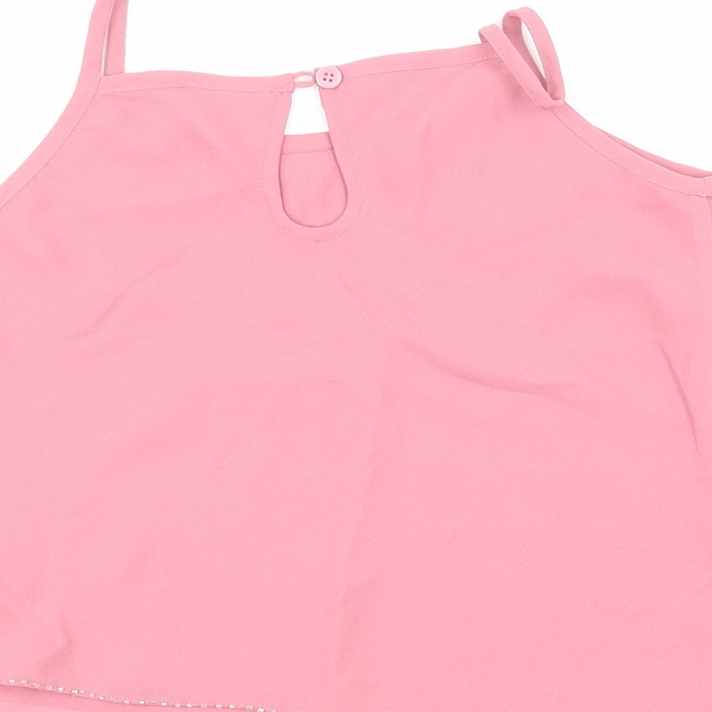 NEXT Girls Pink Floral  Basic Blouse Size 9 Years