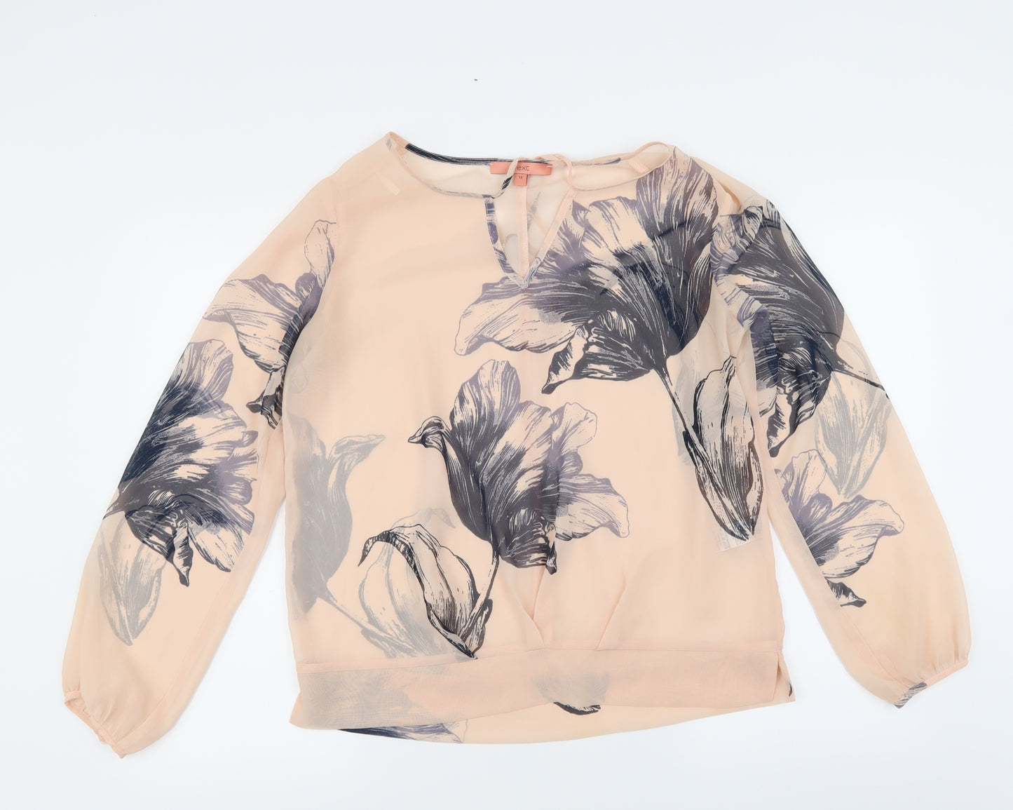 NEXT Womens Pink Floral  Basic Blouse Size 12