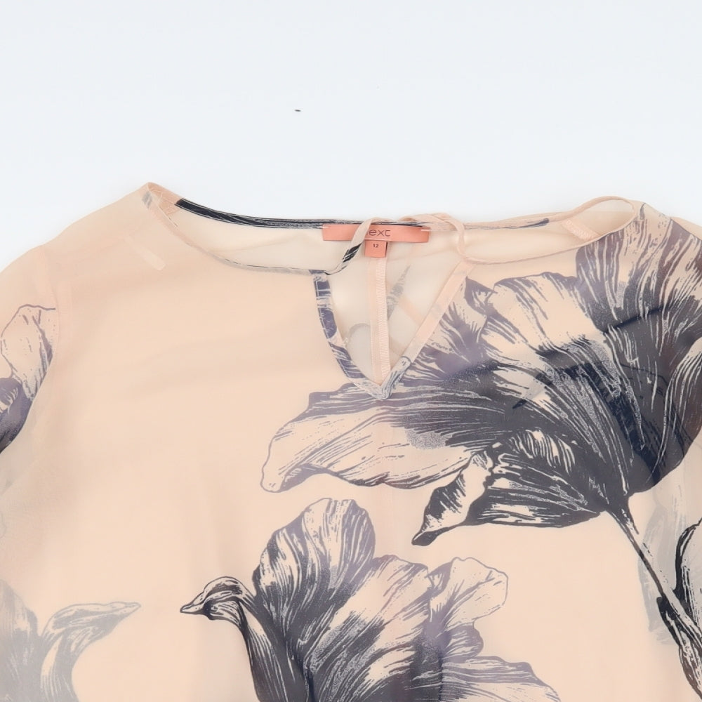 NEXT Womens Pink Floral  Basic Blouse Size 12