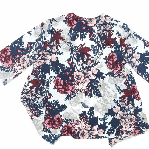 New Look Womens Multicoloured Floral  Kimono Blouse Size 10