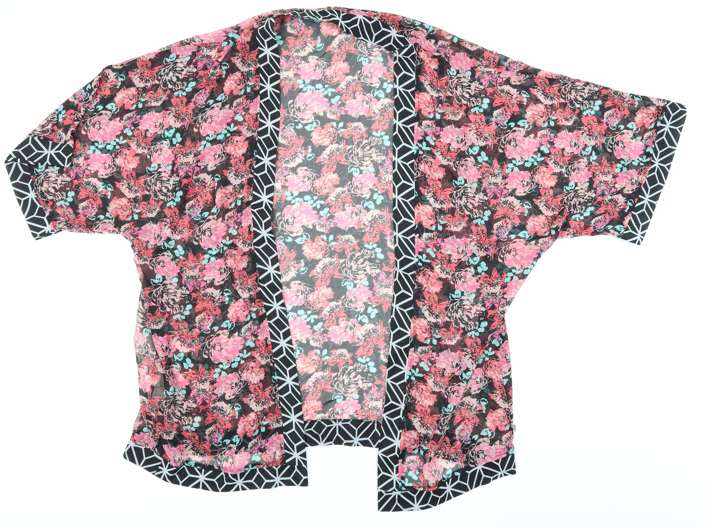 Avenue Womens Multicoloured Floral  Kimono Blouse Size M
