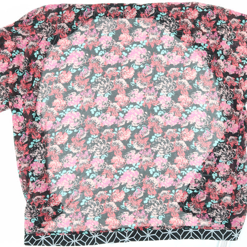 Avenue Womens Multicoloured Floral  Kimono Blouse Size M