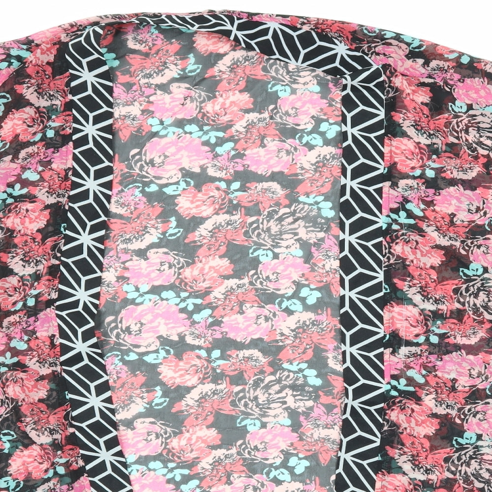Avenue Womens Multicoloured Floral  Kimono Blouse Size M