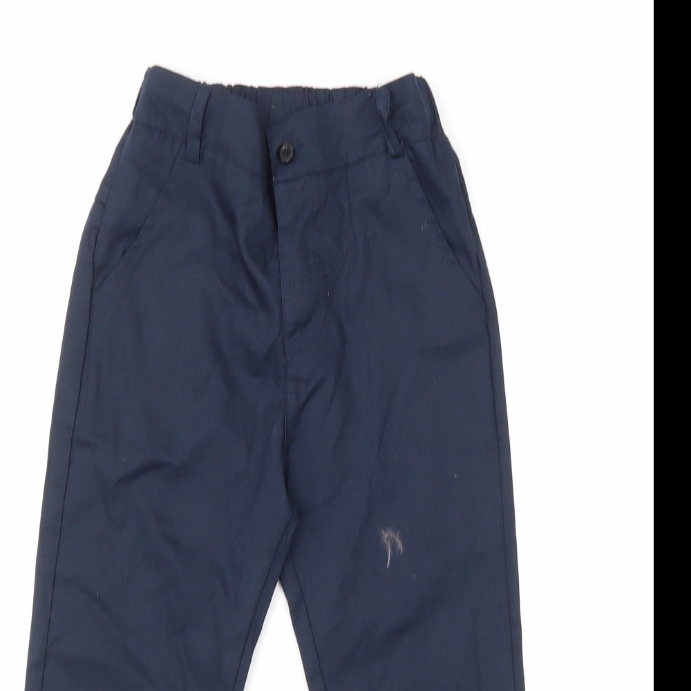 Preworn Boys Black    Trousers Size 4 Years