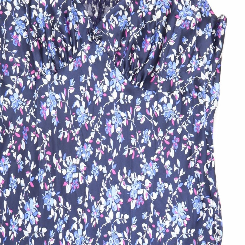 Indigo Sky Womens Multicoloured Floral  Chemise Dress Size 22
