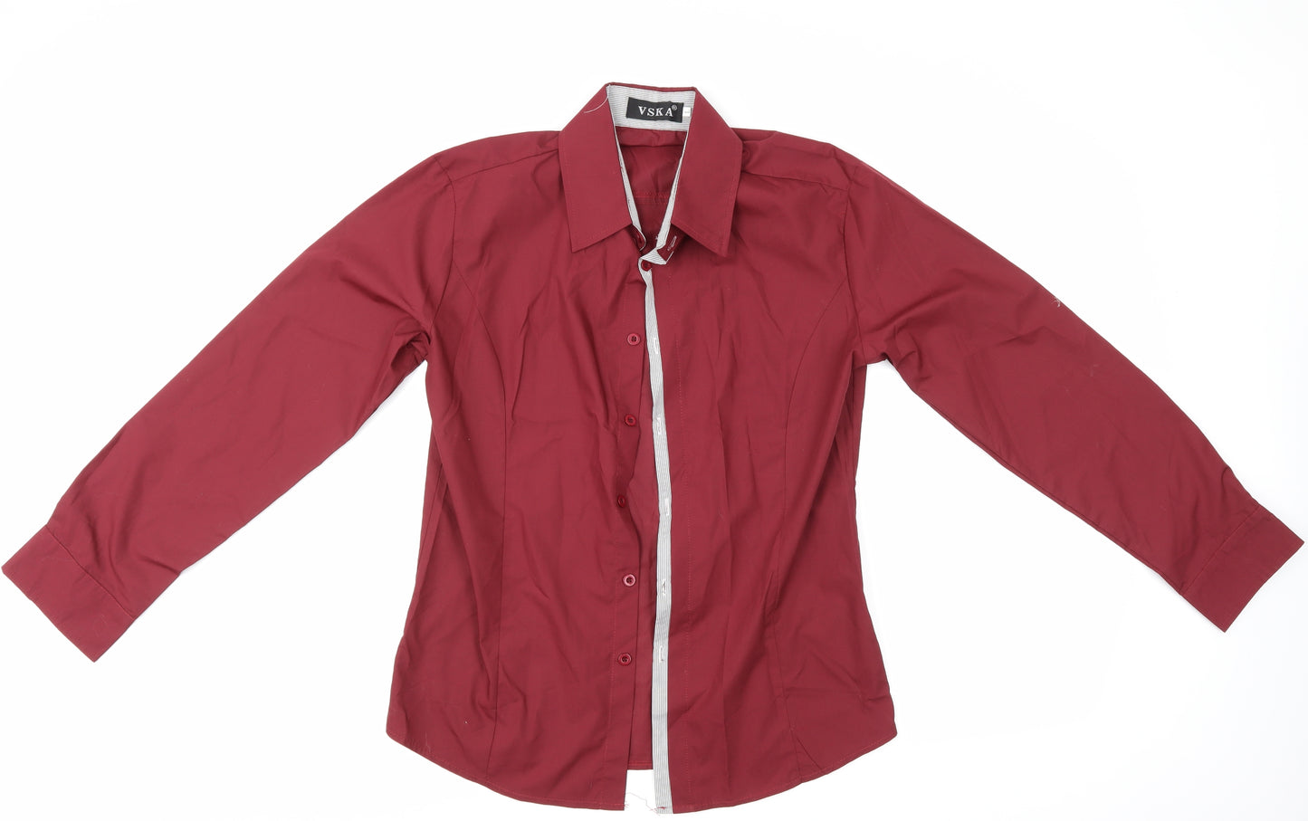 vska Mens Red    Dress Shirt Size L
