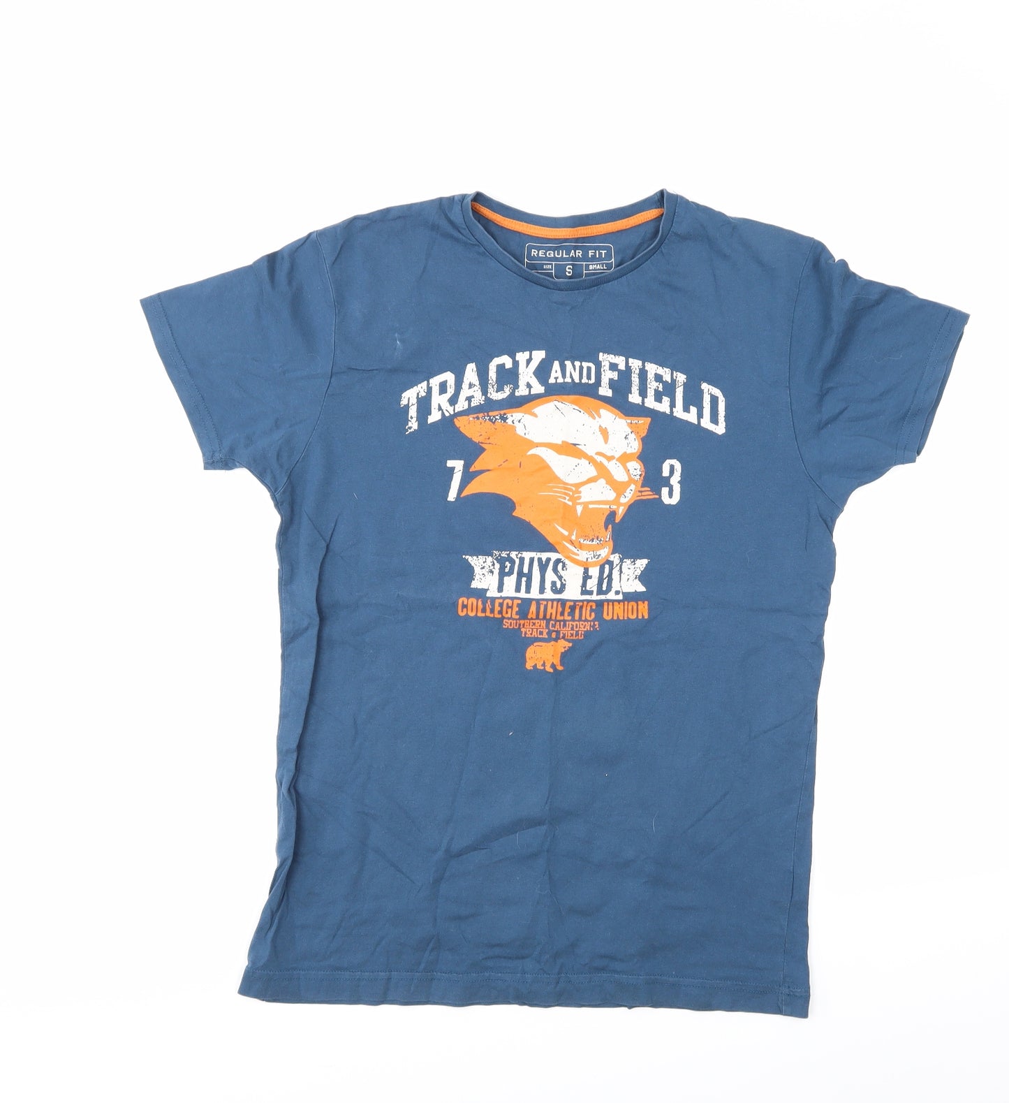 Cedar Wood State Mens Blue    T-Shirt Size S