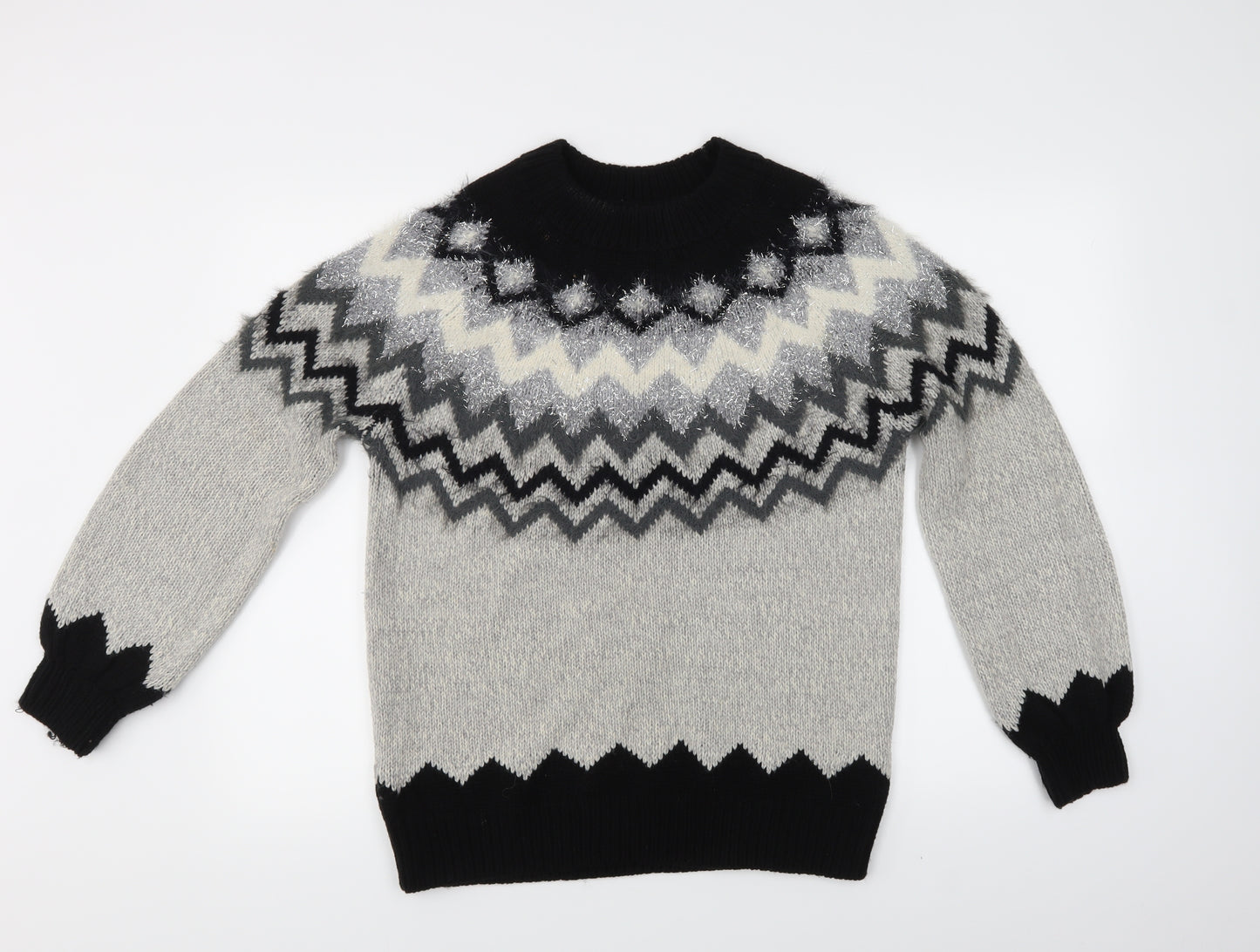 papya Womens Multicoloured Argyle/Diamond  Pullover Jumper Size M