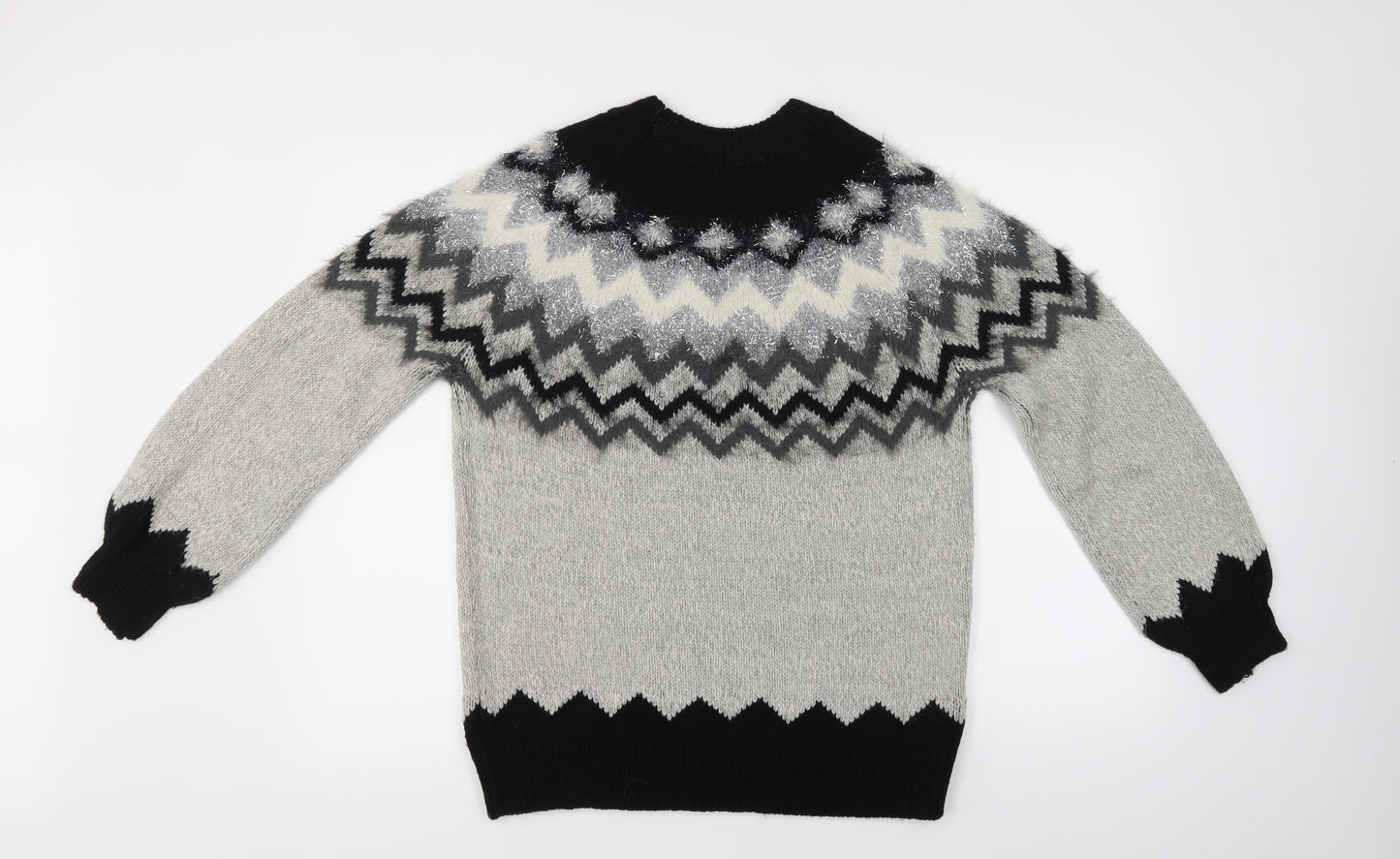 papya Womens Multicoloured Argyle/Diamond  Pullover Jumper Size M