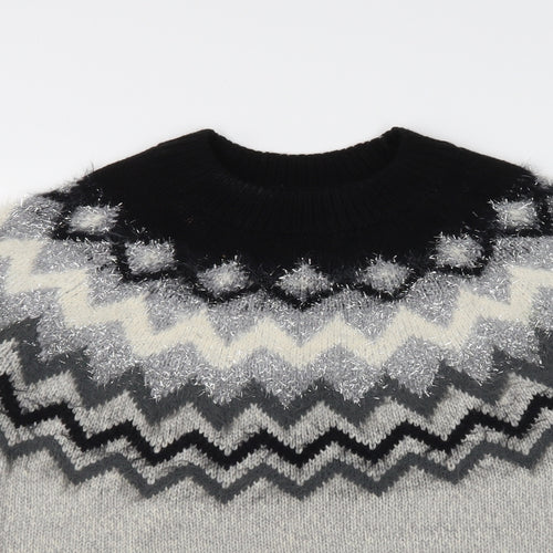 papya Womens Multicoloured Argyle/Diamond  Pullover Jumper Size M
