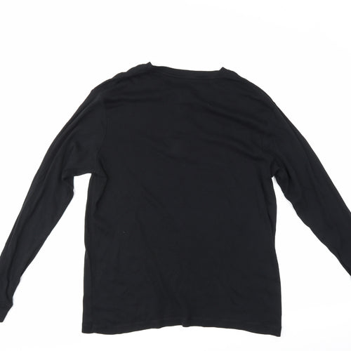 George Mens Black    Button-Up Size M