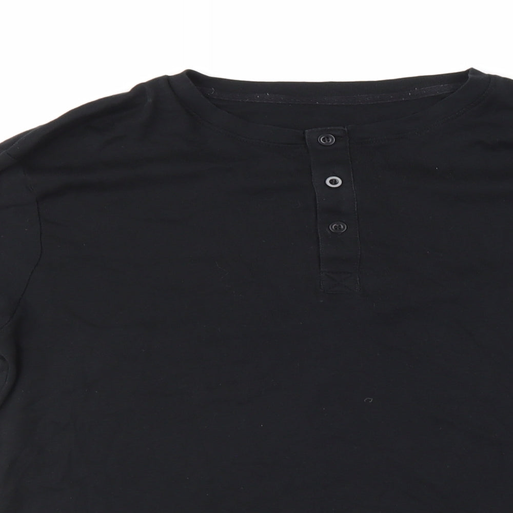 George Mens Black    Button-Up Size M