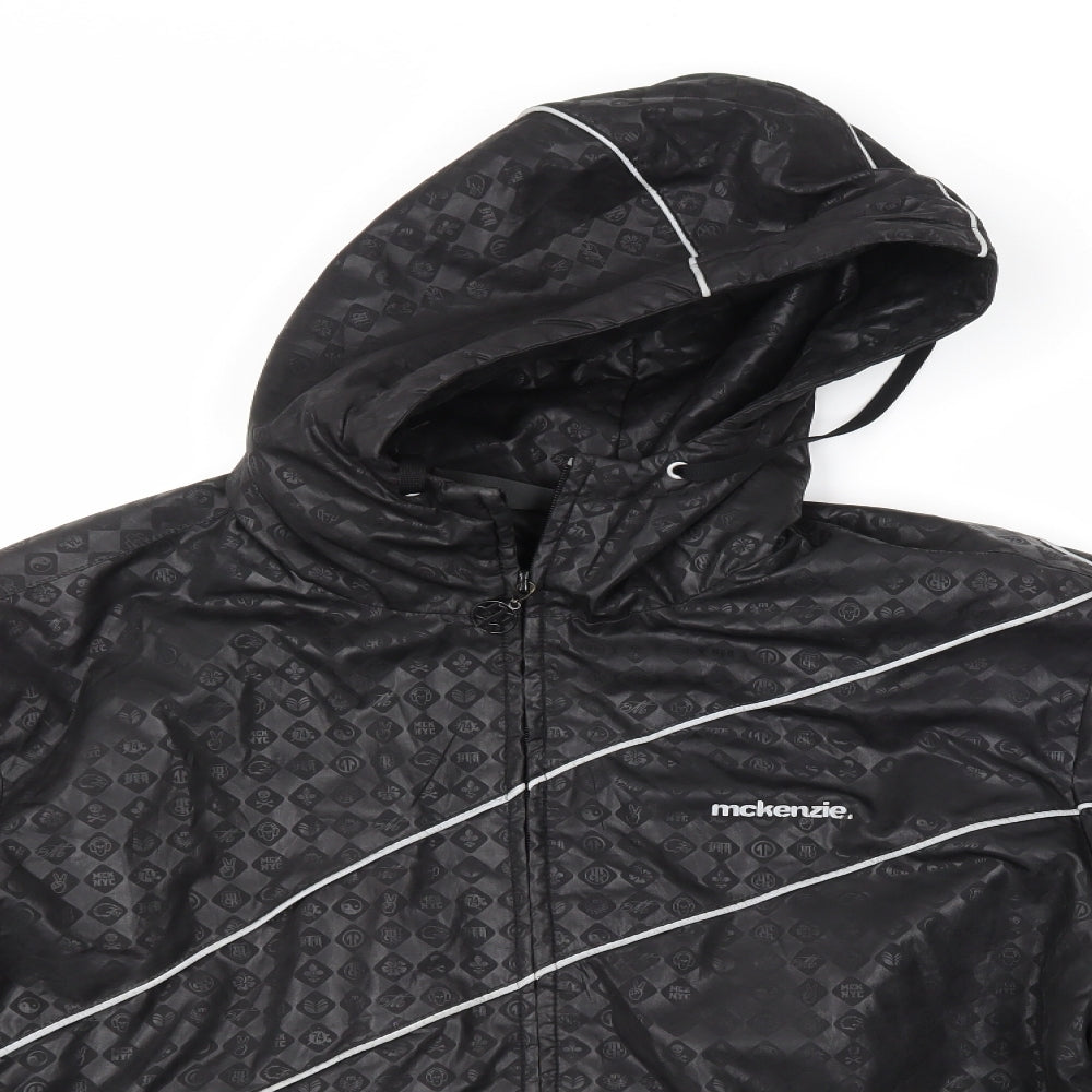 McKenzie Mens Black Geometric  Jacket  Size XL