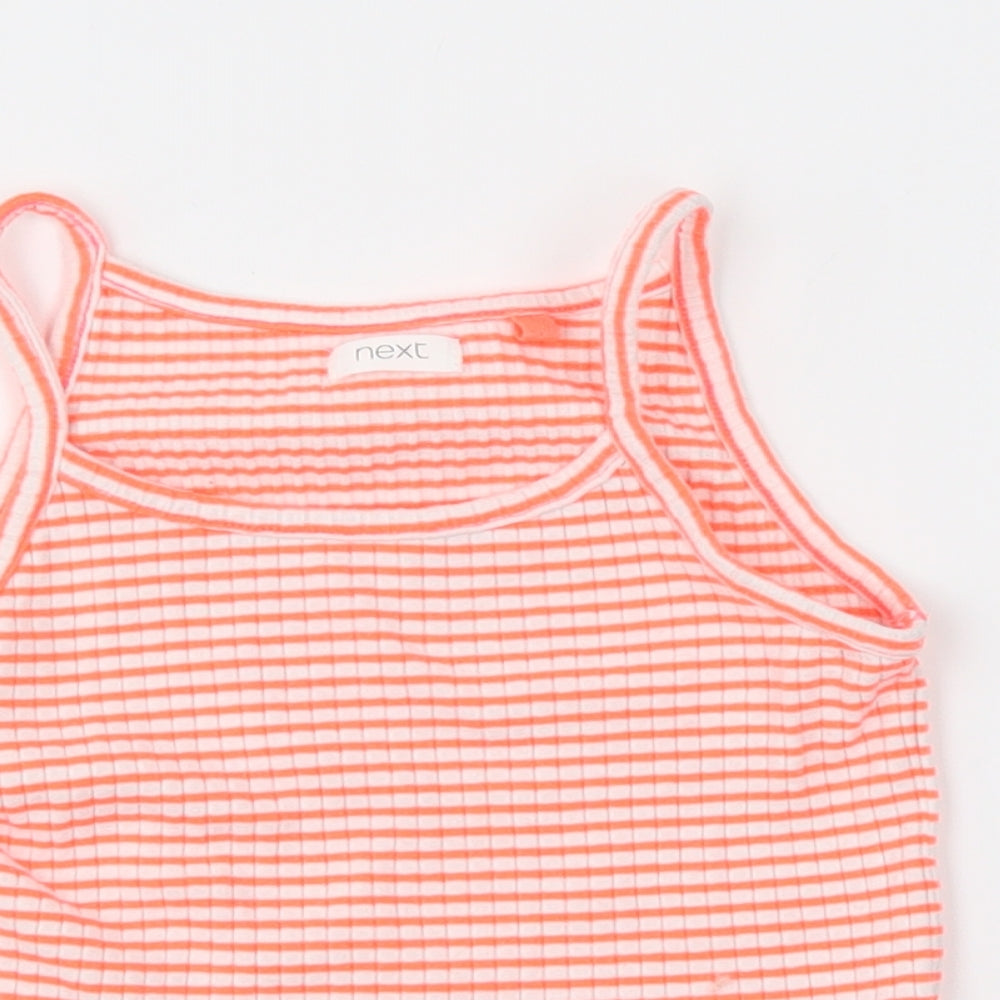 NEXT Girls Multicoloured Striped  Basic Tank Size 7 Years