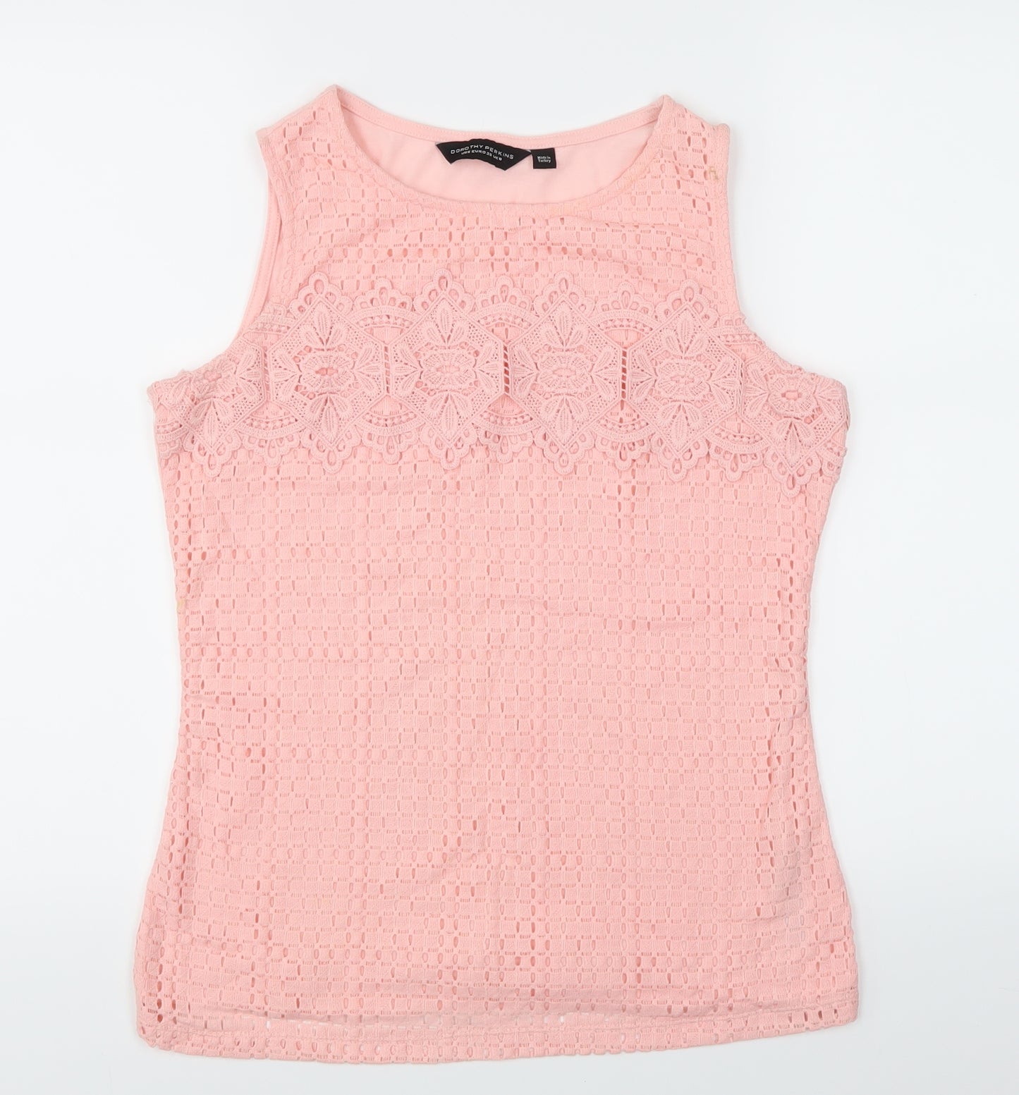 Dorothy Perkins Womens Pink Geometric  Basic Blouse Size 10