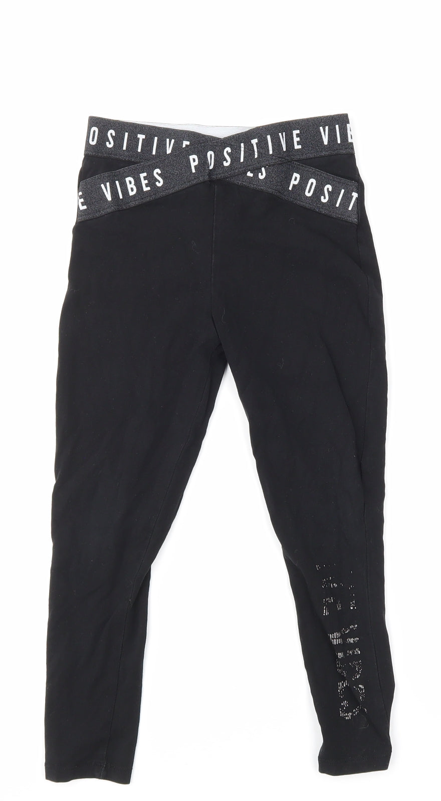 Primark Girls Black   Jogger Trousers Size 7-8 Years