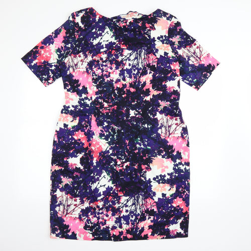 Papaya Womens Purple Floral  A-Line  Size 18