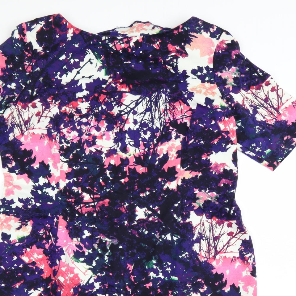 Papaya Womens Purple Floral  A-Line  Size 18