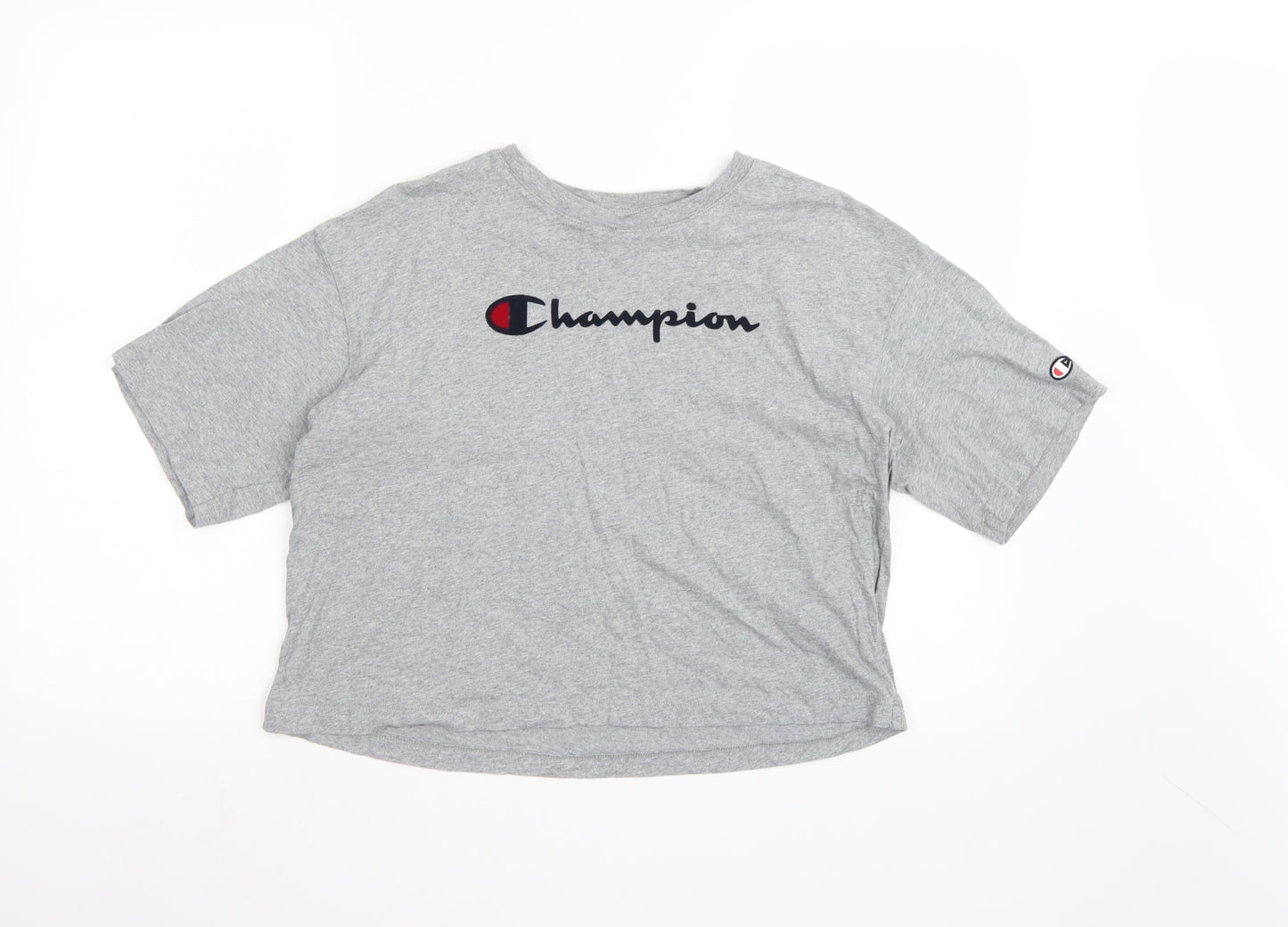 Champion Womens Grey   Cropped T-Shirt Size M