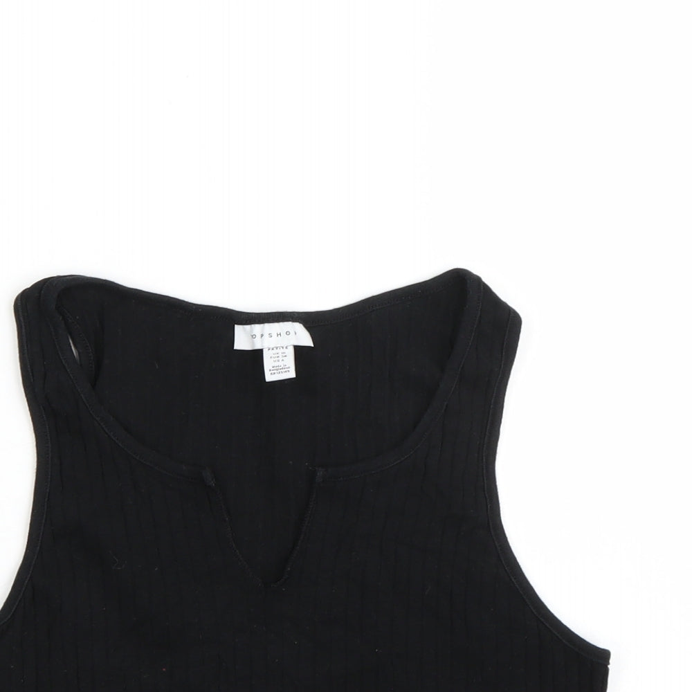 Topshop Womens Black   Cropped Tank Size 10
