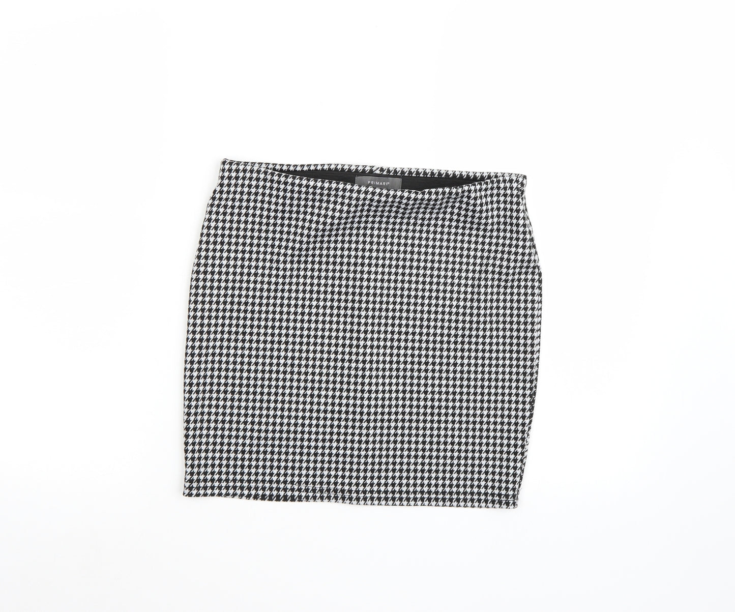 Primark Womens Black Houndstooth  A-Line Skirt Size 12