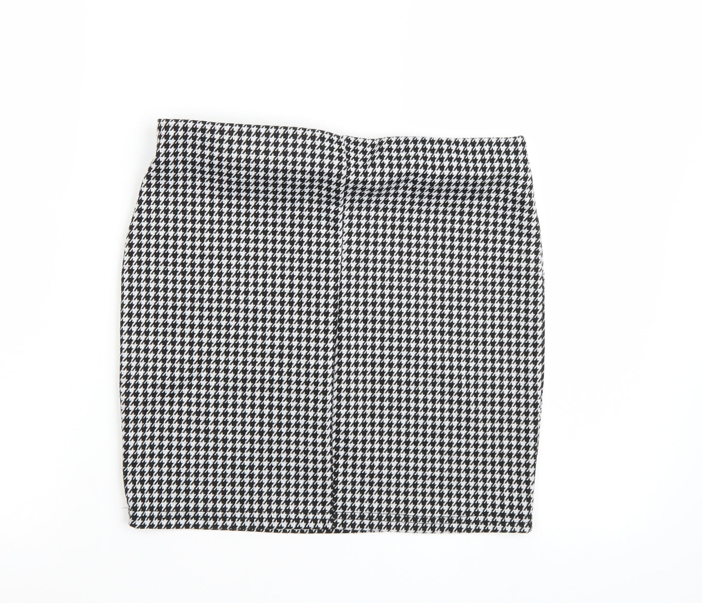 Primark Womens Black Houndstooth  A-Line Skirt Size 12