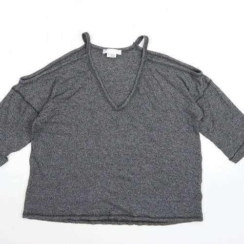 Cooperative Womens Grey  Knit Pullover Jumper Size S