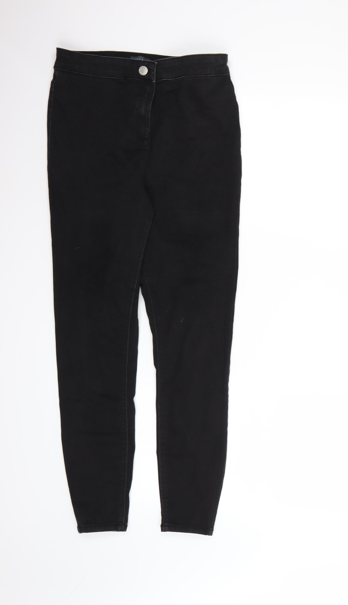 Papaya Womens Black  Denim Skinny Jeans Size 12 L26 in