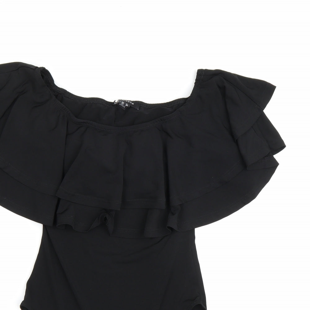 New Look Womens Black   Bodysuit One-Piece Size 12