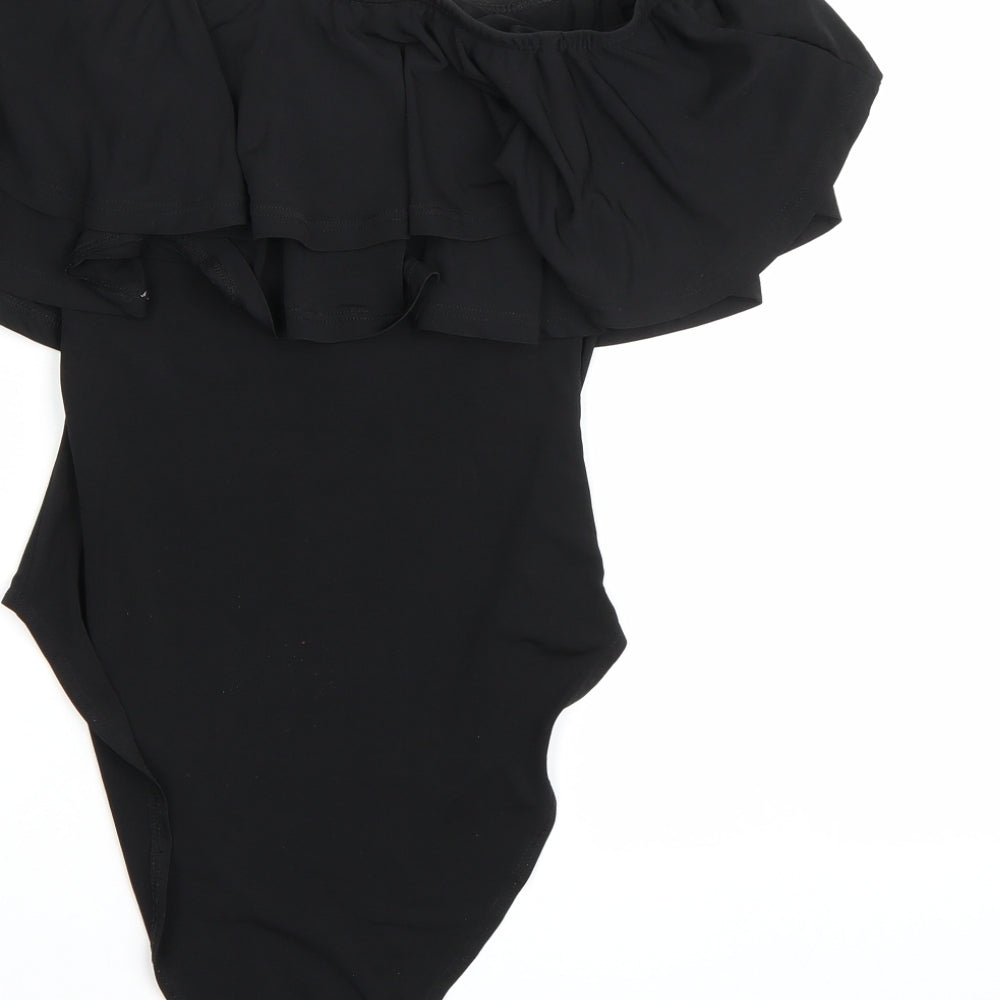 New Look Womens Black   Bodysuit One-Piece Size 12
