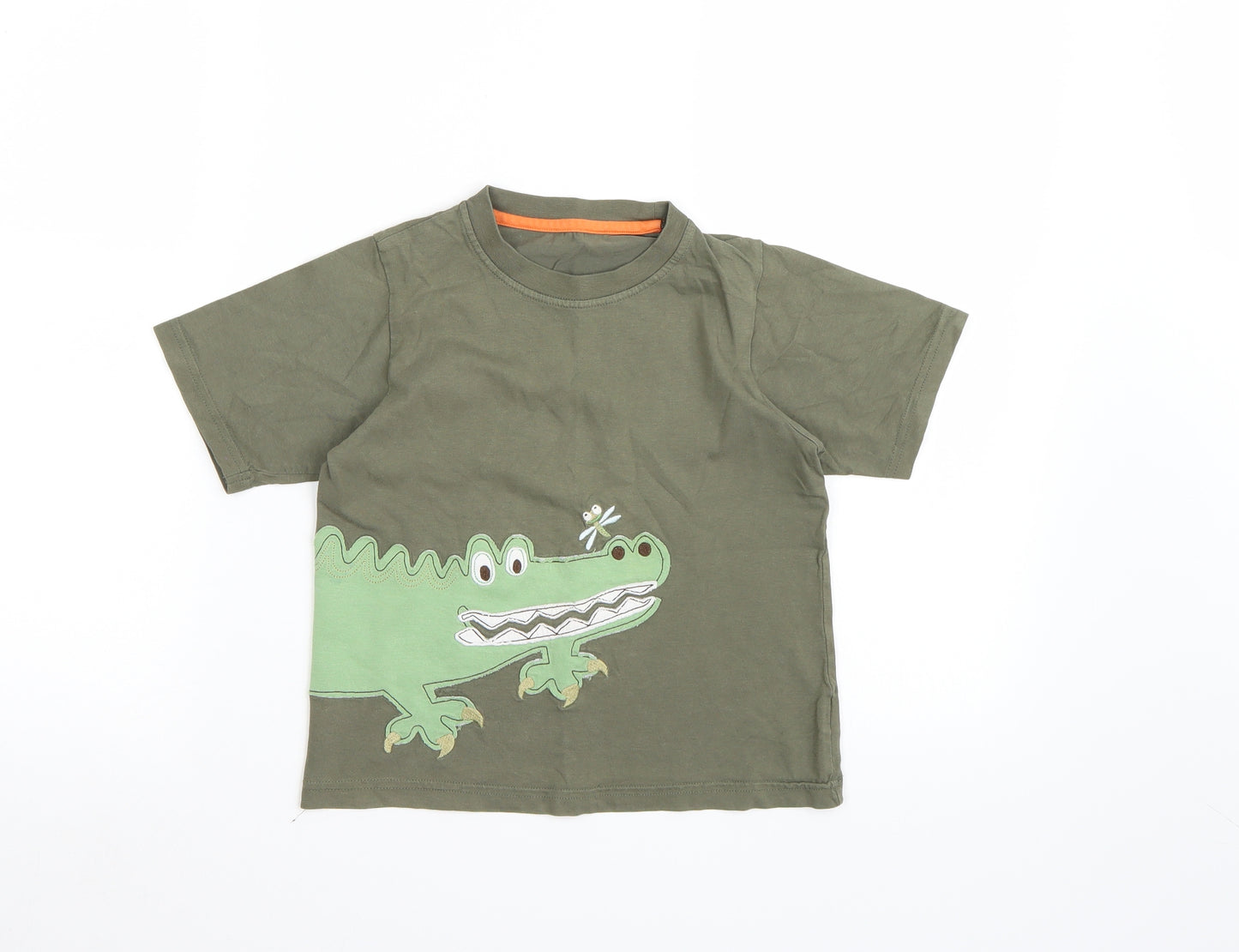 Marks and Spencer Boys Green   Basic T-Shirt Size 4-5 Years  - Crocodile