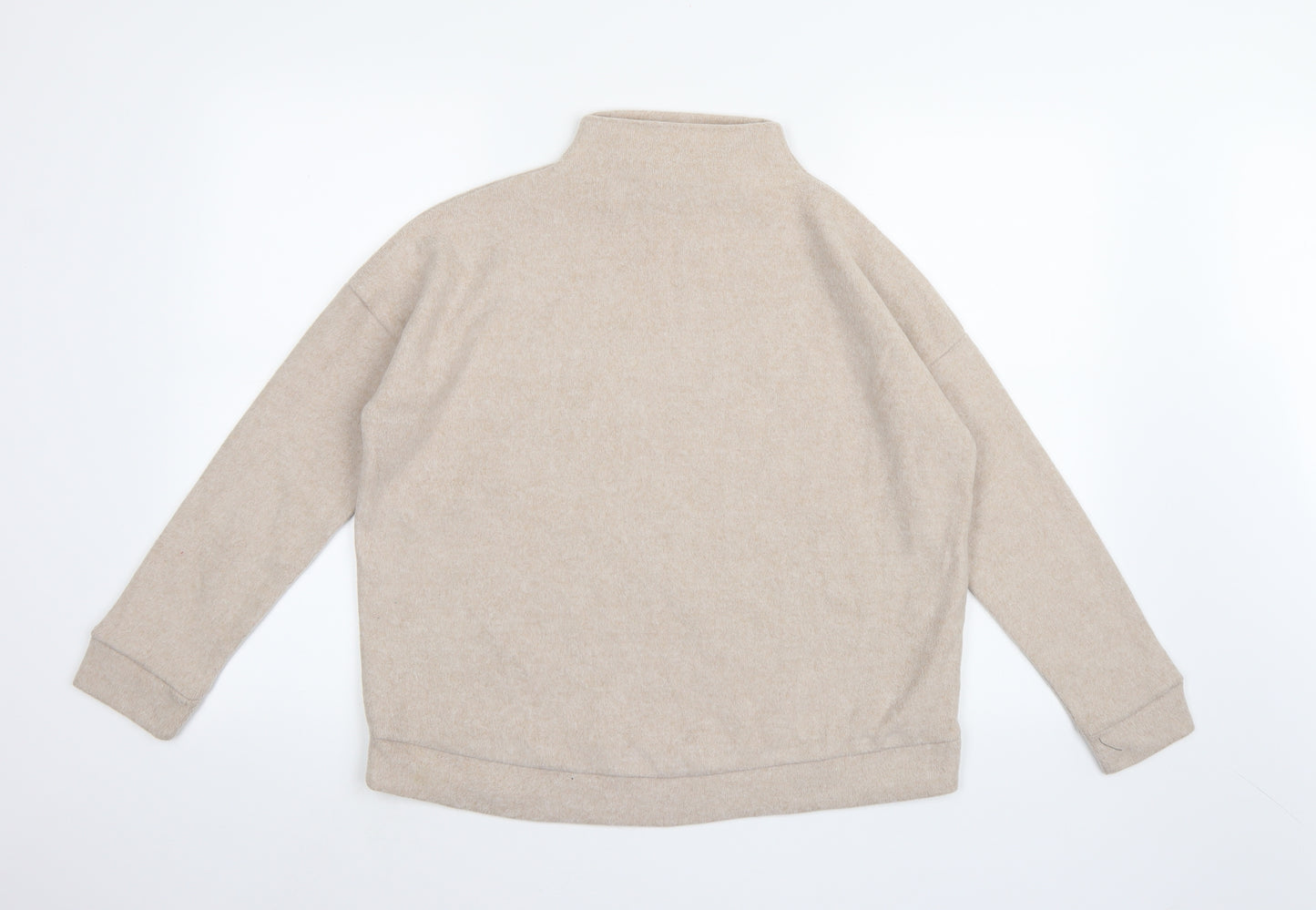 New Look Womens Beige  Fleece Pullover Jumper Size S