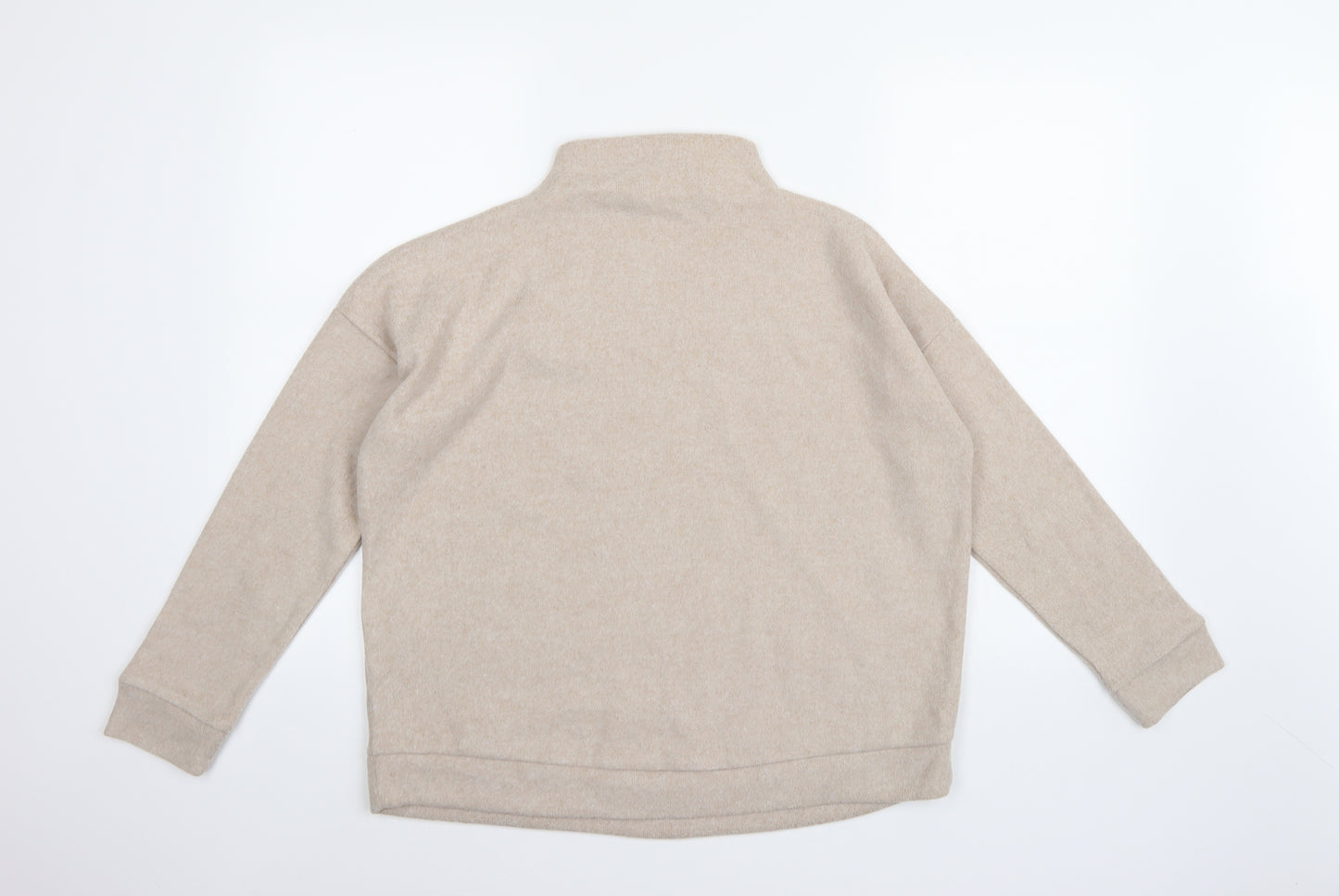 New Look Womens Beige  Fleece Pullover Jumper Size S