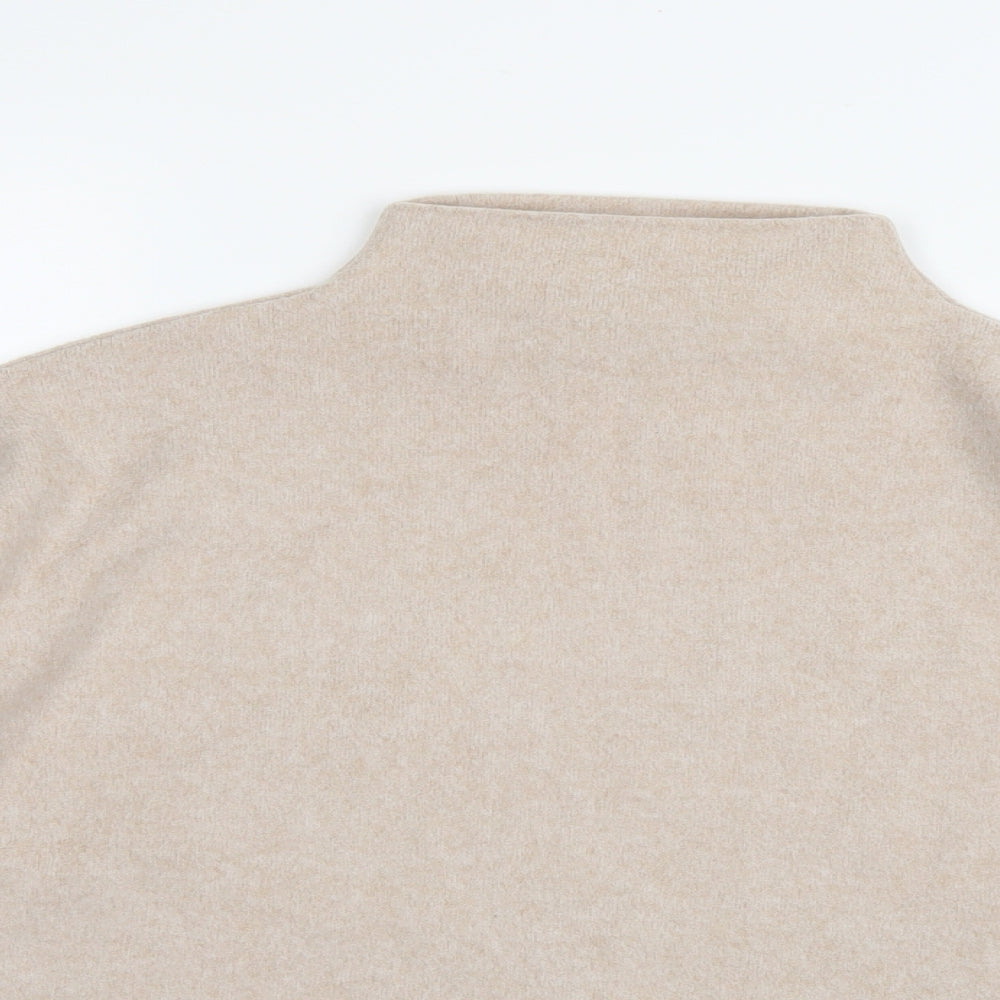 New Look Womens Beige  Fleece Pullover Jumper Size S