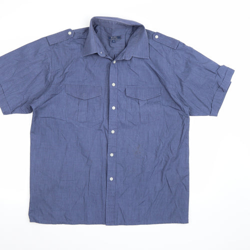 Easy Mens Blue    Button-Up Size L