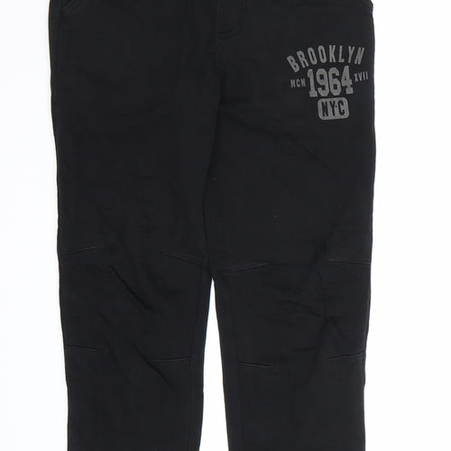 George Boys Black  Jersey Jogger Trousers Size 7-8 Years
