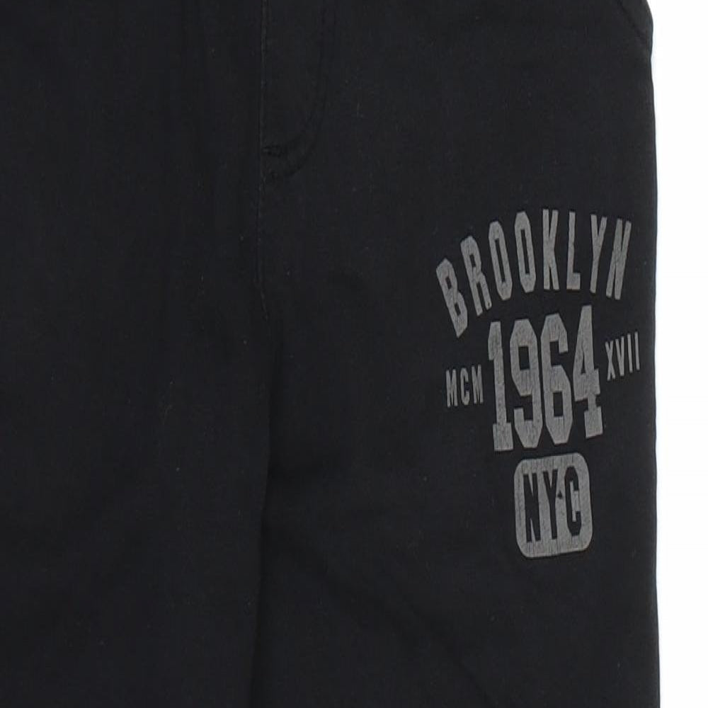 George Boys Black  Jersey Jogger Trousers Size 7-8 Years