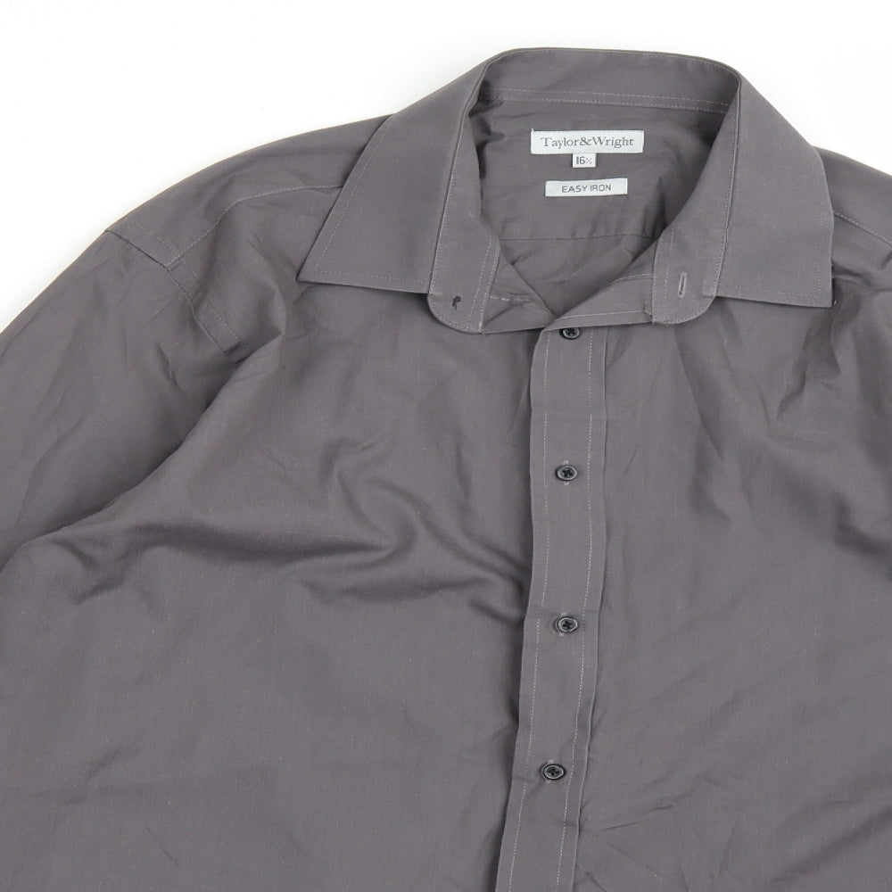 Taylor & Wright Mens Grey    Dress Shirt Size 16.5