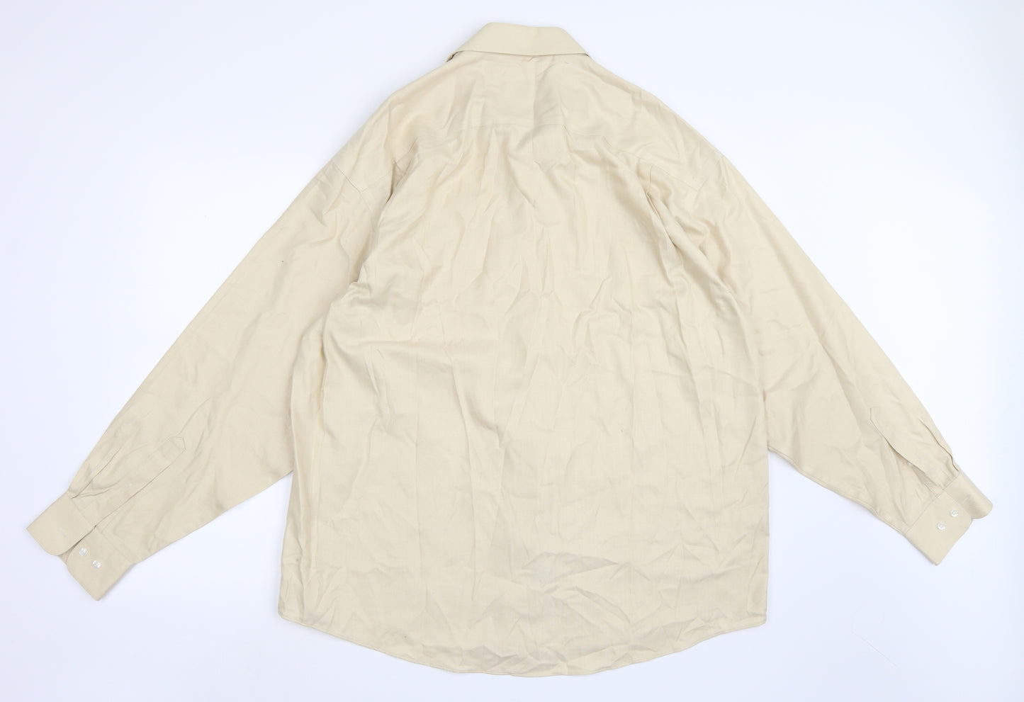 Joseph & Feiss Mens Beige    Button-Up Size 17