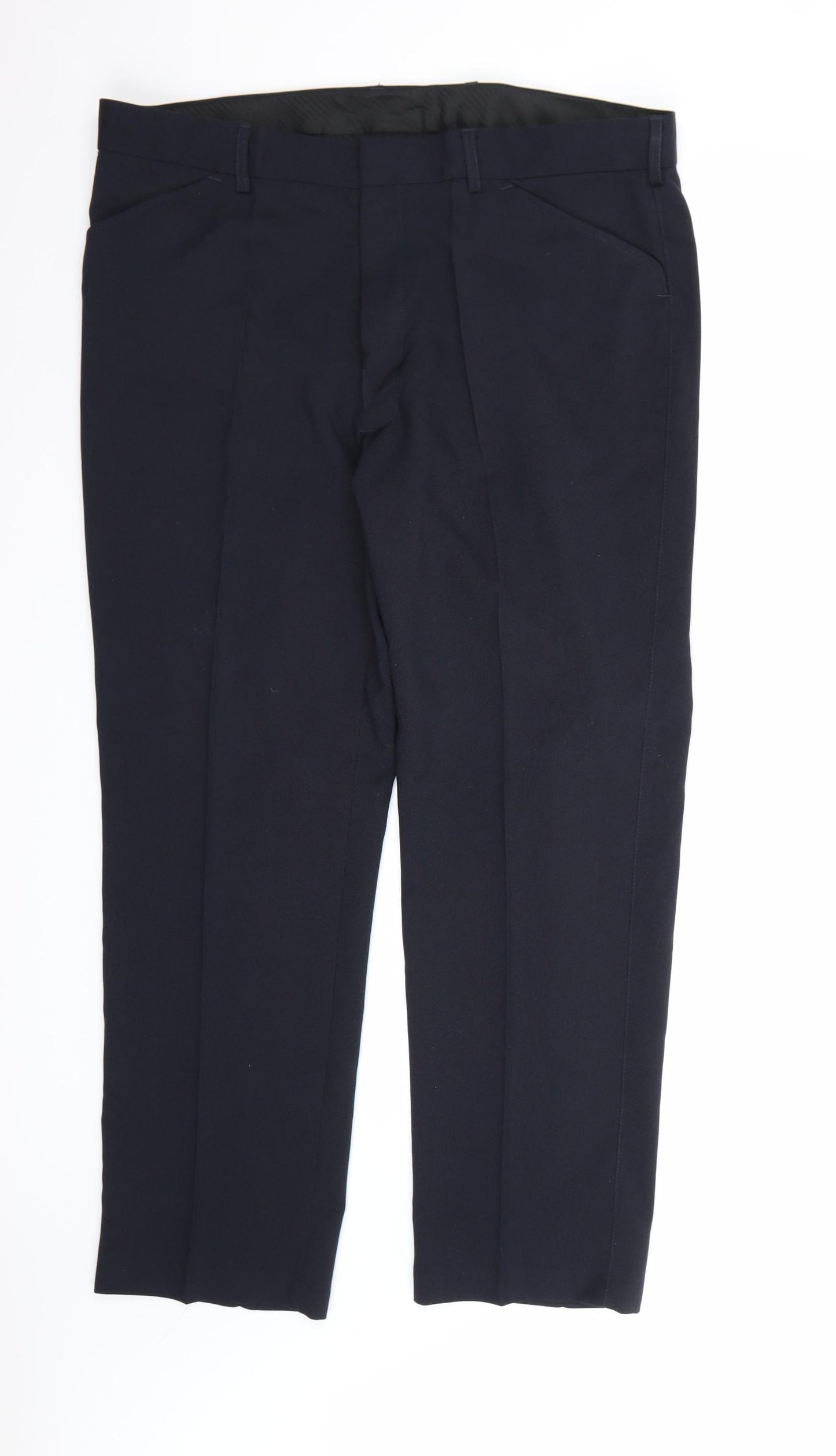 Preworn Mens Blue  Rayon Dress Pants Trousers  L29 in