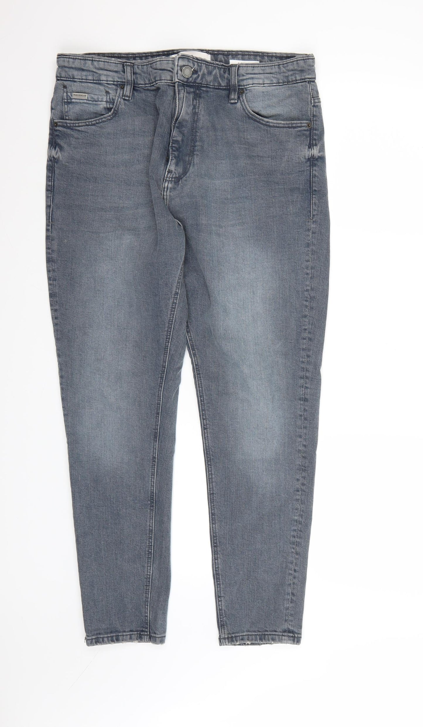 Pull&Bear Mens Blue  Denim Skinny Jeans Size S L28 in